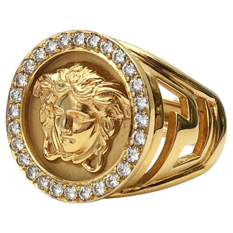 versace 18k gold ring|versace gold ring 18k price.